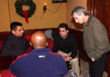 From left: Jesse Sanchez, Justice Hill, Dinn Mann and Ken Gurnick
